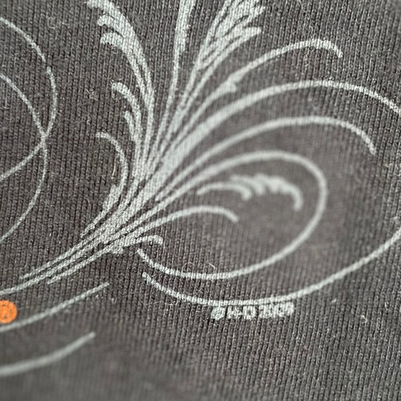 Vintage Harley-Davidson Long Sleeve Cropped Women's T-shirt - Picture 3 of 3